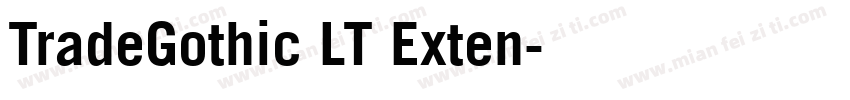 TradeGothic LT Exten字体转换